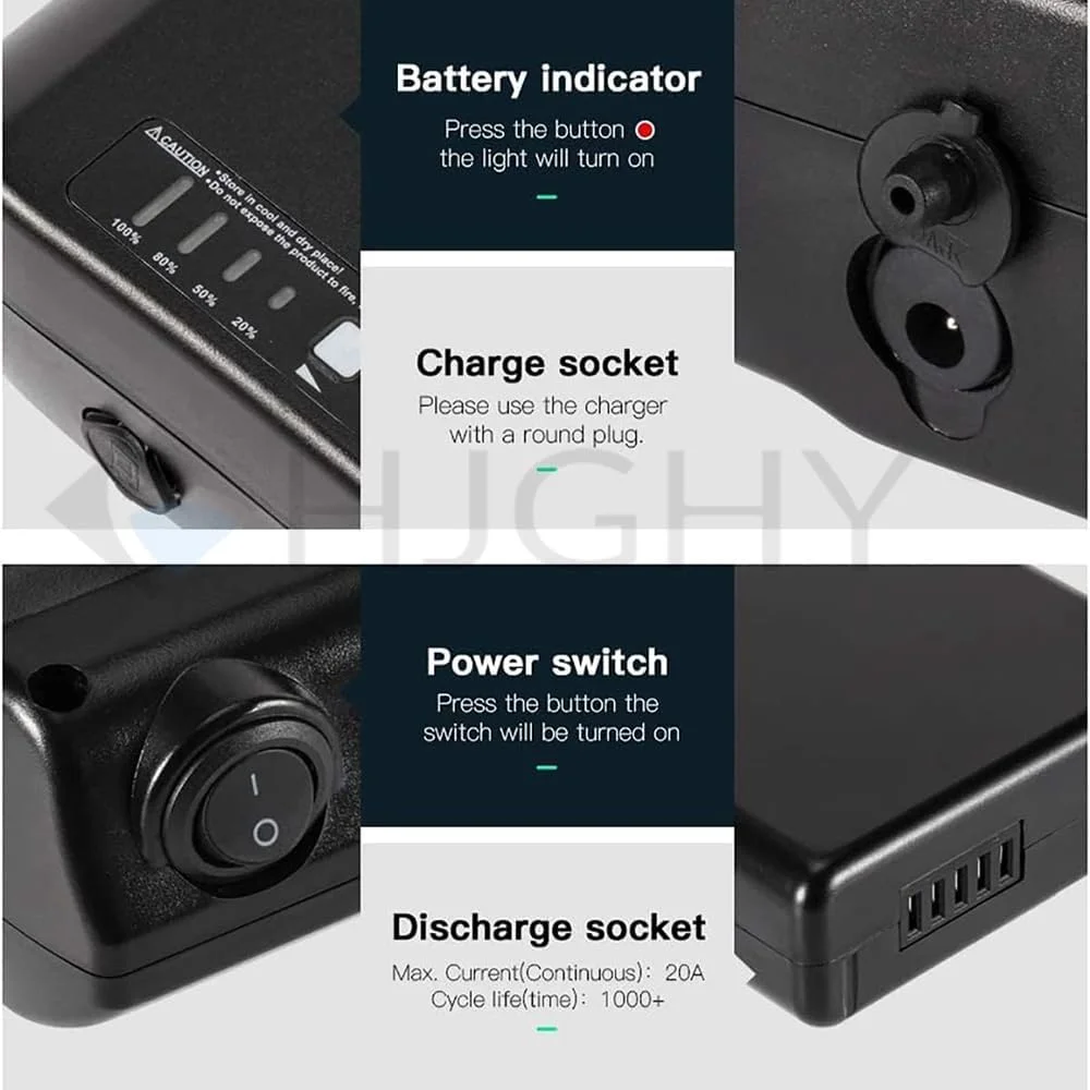 باطری لیتیومی 36 ولت 8 آمپر ساعت 10 آمپر ساعت رک چمدان 24 ولت 10.5 آمپر ساعت 10 آمپر ساعت 12 آمپر ساعت 8.7 آمپر ساعت باطری لیتیومی رک عقب دوچرخه برقی برای کیت موتور 0-400 وات با شارژر