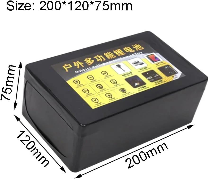 باتری لیتیومی 12 ولت 20 آمپر ساعت 30 آمپر ساعت قابل حمل مناسب برای روشنایی، سیستم صوتی و نظارت به همراه شارژر