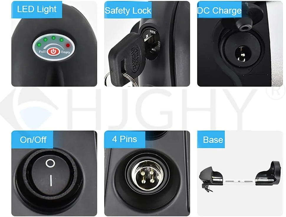 باتری لیتیومی بطری آب 48 ولت 8، 10، 13، 15، 17.5 آمپر ساعت، بسته باتری لیتیومی دوچرخه برقی 48 ولت با شارژر برای کیت های تبدیل موتور 0-850 وات