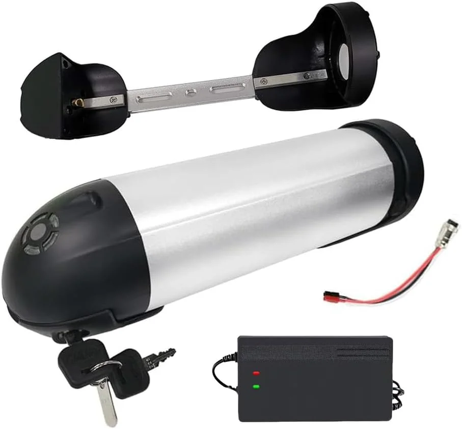 باتری لیتیومی قمقمه‌ای دوچرخه برقی 36 ولت 10 آمپر ساعت 12 آمپر ساعت 14 آمپر ساعت 8 آمپر ساعت 48 ولت 11 آمپر ساعت 8 آمپر ساعت 9 آمپر ساعت با شارژر برای موتور دوچرخه برقی 0-550 وات، 48 ولت 8 آمپر ساعت