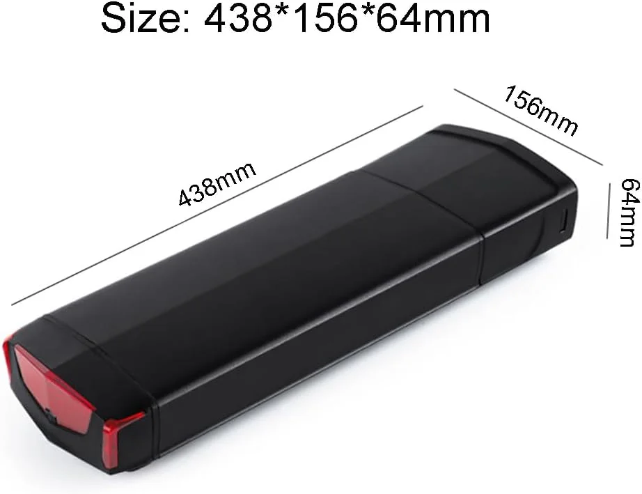 باطری لیتیومی دوچرخه برقی 36 ولت 10.4 آمپر ساعت، 13 آمپر ساعت، 15 آمپر ساعت، 17 آمپر ساعت با قفسه عقب برای موتور 650 وات 500 وات 250 وات، باطری دوچرخه برقی 48 ولت 10.4 آمپر ساعت، 13 آمپر ساعت، 13.6 آمپر ساعت با شارژر قفسه بار، X60، 36 ولت 13 آمپر ساعت