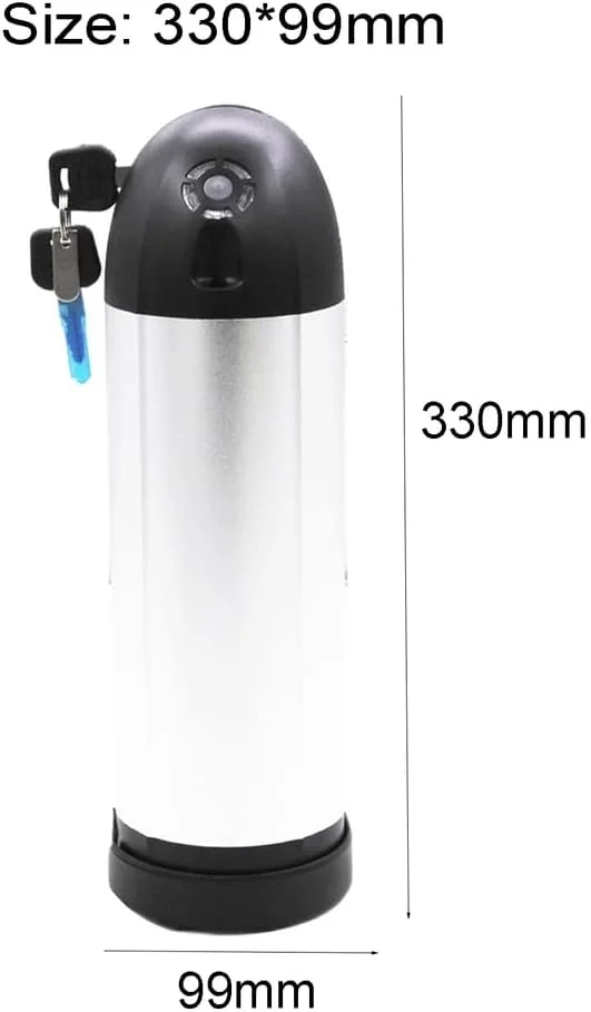 باتری لیتیومی کتری شکل دوچرخه برقی 36 ولت 8 آمپر ساعت 10 آمپر ساعت 12 آمپر ساعت 14 آمپر ساعت 48 ولت 9 آمپر ساعت 8 آمپر ساعت 11 آمپر ساعت به همراه شارژر و قفل ایمنی، 36 ولت 8 آمپر ساعت