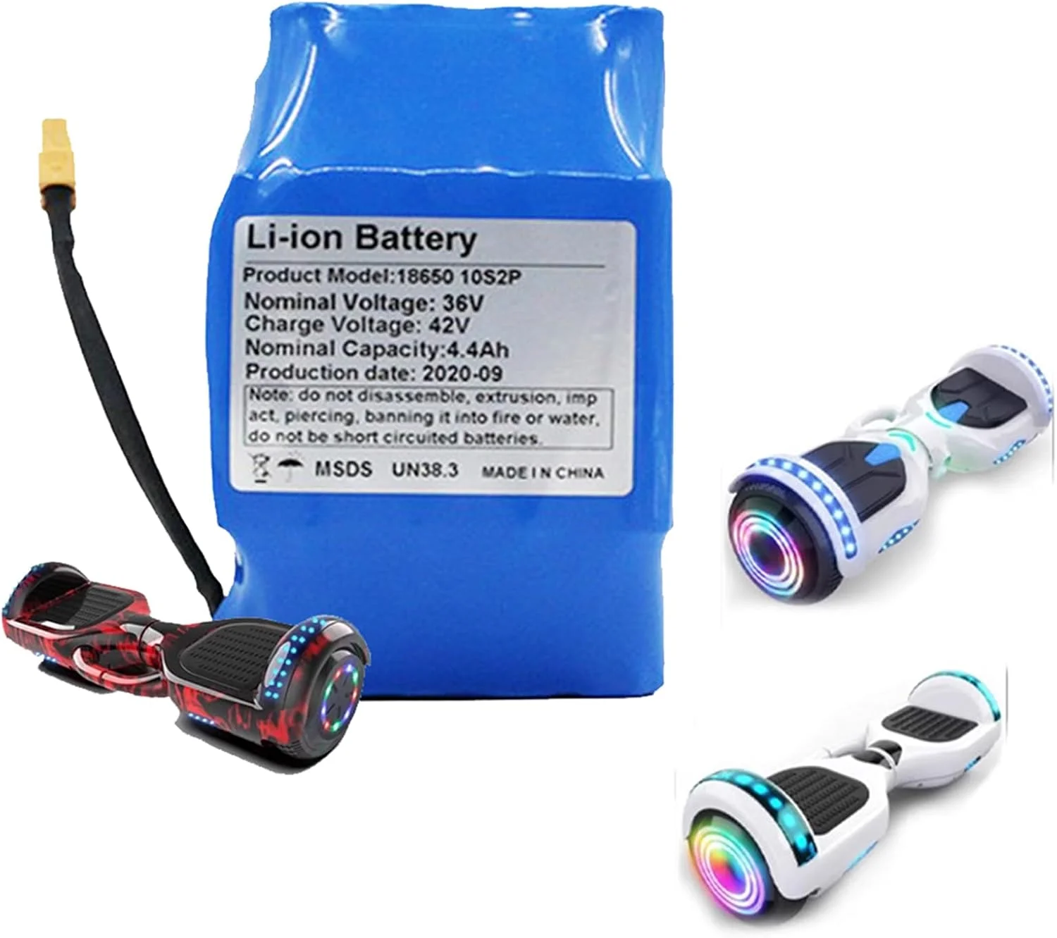 باتری لیتیومی 36 ولت 4400 میلی آمپر ساعت با ظرفیت بالا برای دوچرخه برقی و اسکوتر برقی