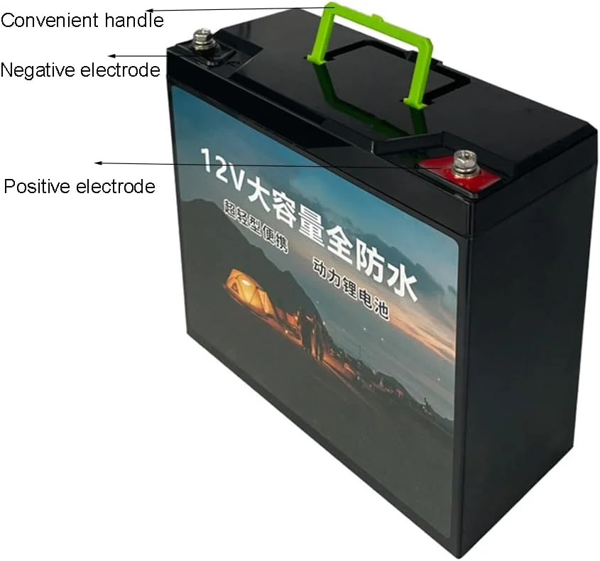 بسته باتری LiFePO4 فسفات آهن لیتیوم 12 ولت قابل شارژ برای اسکوتر، گلف کارت، ماهیگیری روی یخ، روشنایی خورشیدی، 12 ولت، 10، 15، 20، 25، 30 آمپر ساعت