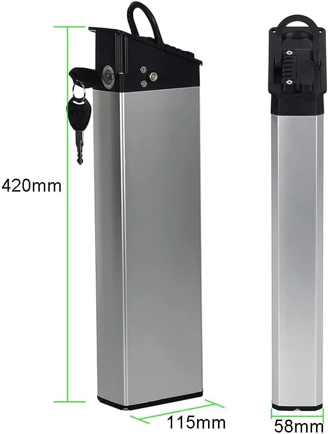 باطری لیتیوم-یونی تاشو دوچرخه برقی 48 ولت 13 آمپر ساعت 15 آمپر ساعت 17.5 آمپر ساعت به همراه شارژر برای موتور دوچرخه کوهستانی 0-1000 وات، 48 ولت، 15 آمپر ساعت