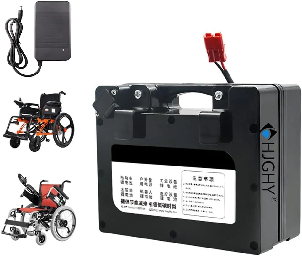 باتری لیتیومی 24 ولت با ظرفیت 20، 25، 30، 35 و 40 آمپر ساعت برای ویلچر برقی، باتری اسکوتر حرکتی 24 ولت به همراه شارژر و محافظ برد BMS، Anderson، 24V 20Ah