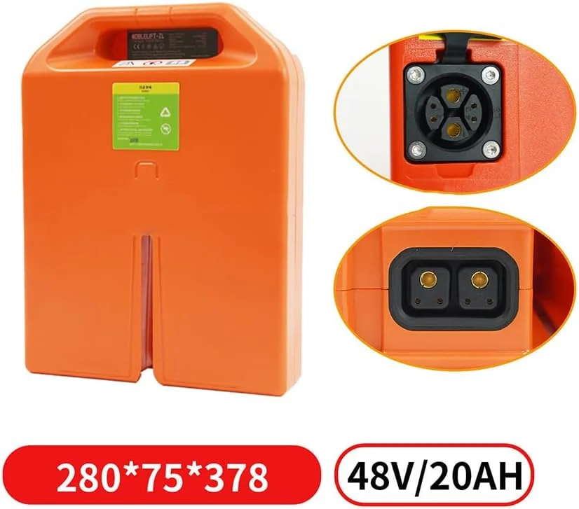 باطری لیتیوم آهن فسفات 24 ولت 20 آمپر ساعت و 36 آمپر ساعت و 48 ولت 20 آمپر ساعت برای لیفتراک برقی و کامیون های بارگیری و تخلیه به همراه شارژر، 48 ولت 20 آمپر ساعت