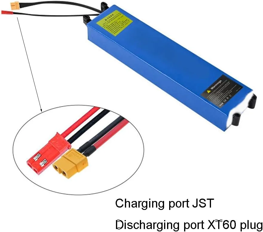 بسته باتری اسکوتر برقی 36 ولت 6 آمپر ساعت، 7 آمپر ساعت، 10.4 آمپر ساعت جایگزین باتری داخلی اسکوتر با پورت XT60 و JST برای اسکوترهای M365، 36 ولت، 7.8 آمپر ساعت