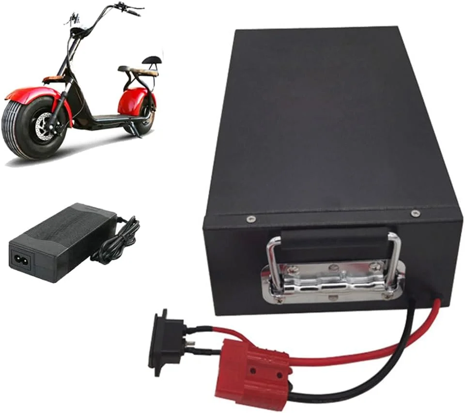 باطری لیتیوم-یونی موتور سیکلت برقی 48 ولت 60 ولت 15 آمپر ساعت 20 آمپر ساعت 72 ولت 20 آمپر ساعت برای موتور سیکلت 0-1500 وات، اسکوتر تایر پهن، موتور دوچرخه برقی دو چرخ با BMS و شارژر، 72 ولت 20 آمپر ساعت