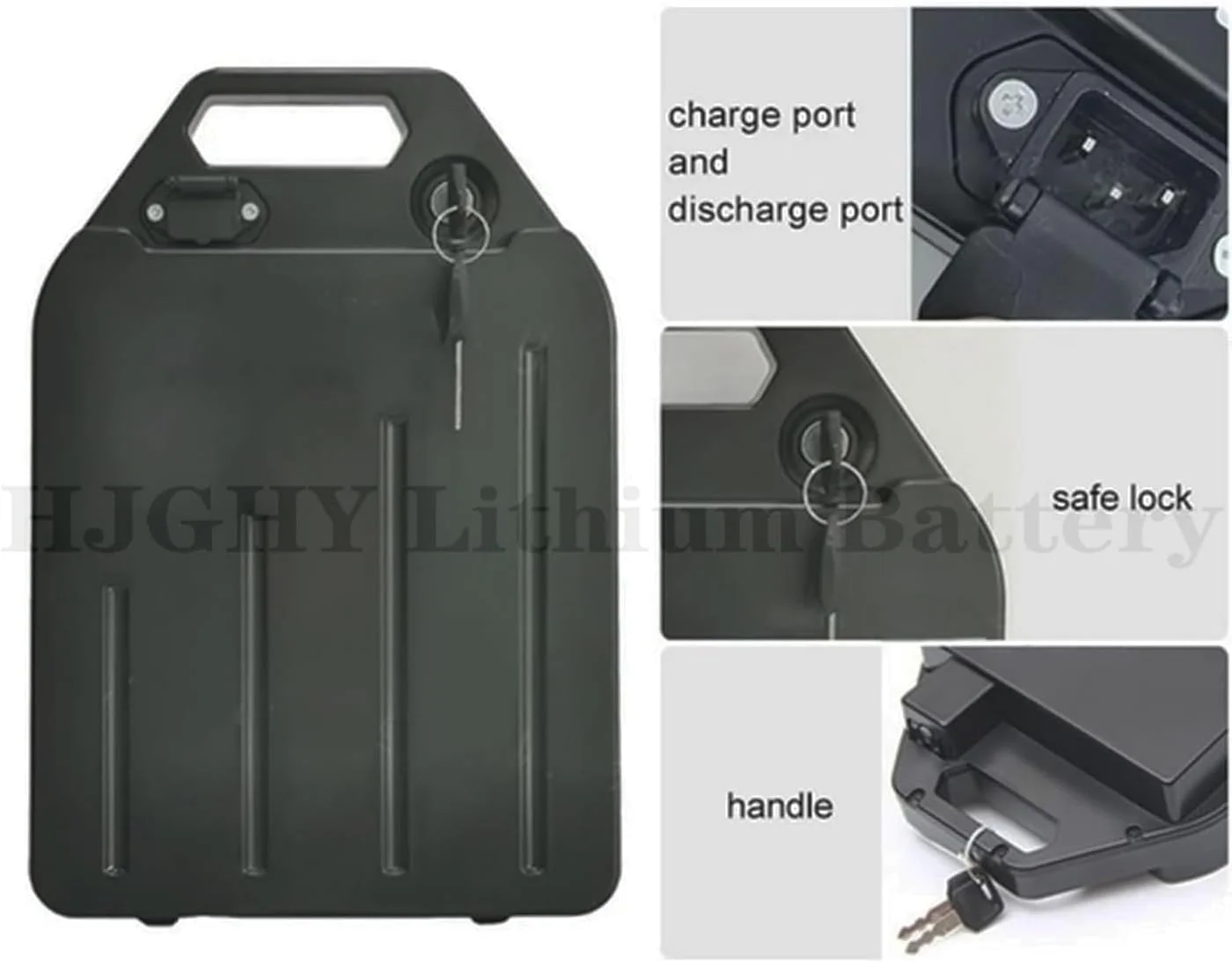 باتری موتور سیکلت برقی 48 ولت 13 آمپر ساعت 15.6 آمپر ساعت 60 ولت 30 آمپر ساعت 20 آمپر ساعت 15.6 آمپر ساعت 12 آمپر ساعت برای موتورهای سه چرخه برقی 0-1800 وات با شارژر