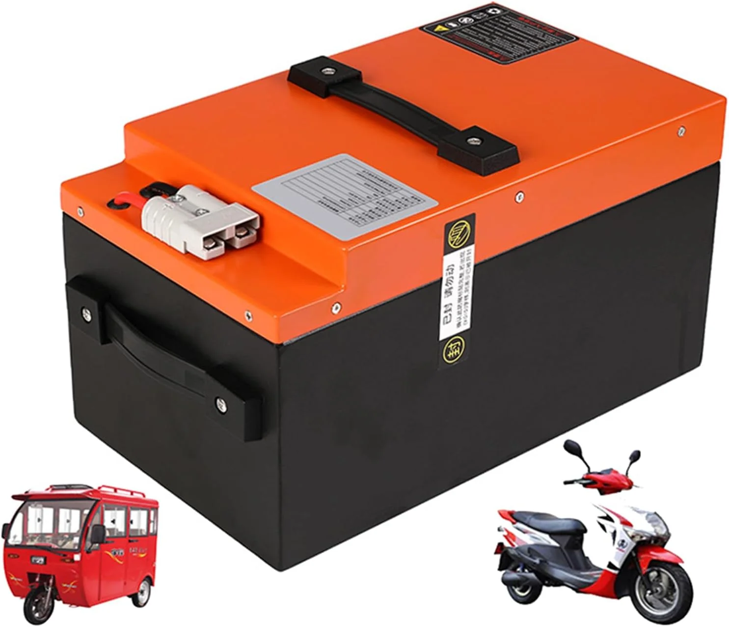 باطری موتور سیکلت برقی 60 ولت 20 آمپر ساعت، 25 آمپر ساعت، 30 آمپر ساعت، 50 آمپر ساعت، 100 آمپر ساعت، باطری لیتیوم آهن فسفات 72 ولت 20 آمپر ساعت، 25 آمپر ساعت، 30 آمپر ساعت، 50 آمپر ساعت، 100 آمپر ساعت به همراه شارژر برای موتور سه چرخه 7200 واتی، 60 ولت 20 آمپر ساعت