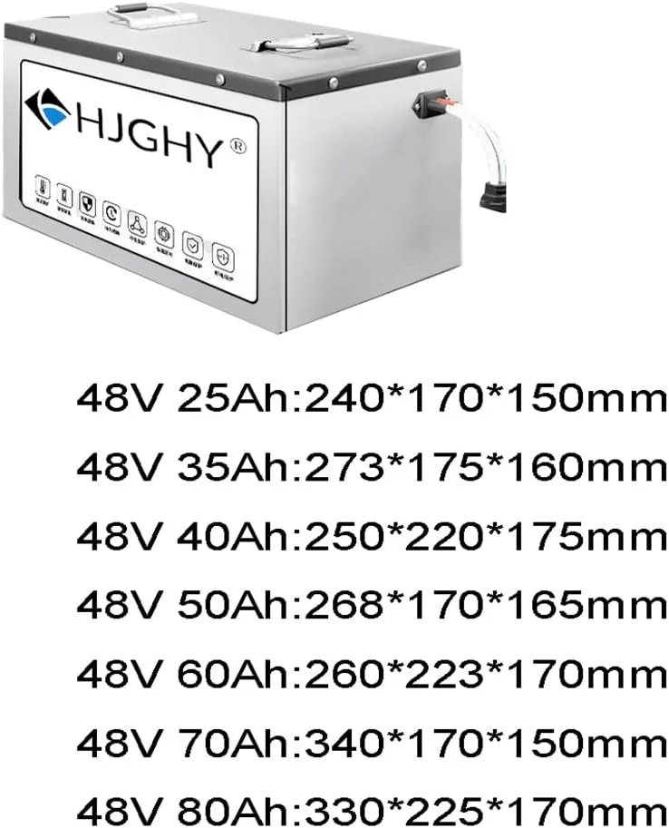 باطری موتور سیکلت برقی 48 ولت 60 ولت 72 ولت، 60 ولت 48 ولت 72 ولت 25 آمپر ساعت 35 آمپر ساعت 40 آمپر ساعت LiFePO4 لیتیوم آهن فسفات برای موتورهای برقی 0-3000 وات، سه چرخه، 48 ولت، 25 آمپر ساعت