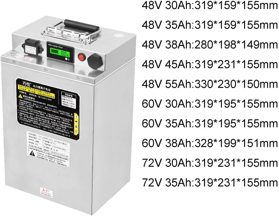 باطری موتور سیکلت برقی 48 ولت 72 ولت 30 آمپر ساعت 35 آمپر ساعت 40 آمپر ساعت 45 آمپر ساعت، باطری قابل شارژ لیتیوم آهن فسفات LiFePO4، 60 ولت 30 آمپر ساعت 35 آمپر ساعت برای موتور 0-2700 وات به همراه شارژر، 48 ولت 45 آمپر ساعت باطری موتور سیکلت برقی 48 ولت 72 ولت 30 آمپر ساعت 35 آمپر ساعت 40 آمپر ساعت 45 آمپر ساعت، باطری قابل شارژ لیتیوم آهن فسفات LiFePO4، 60 ولت 30 آمپر ساعت 35 آمپر ساعت برای موتور 0-2700 وات به همراه شارژر، 48 ولت 45 آمپر ساعت