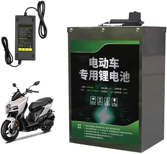 باطری موتور سیکلت برقی 60 ولت 30 آمپر ساعت 72 ولت 30 آمپر ساعت لیتیوم یون برای موتور سیکلت برقی 0-2200 وات به همراه شارژر، 60 ولت 30 آمپر ساعت