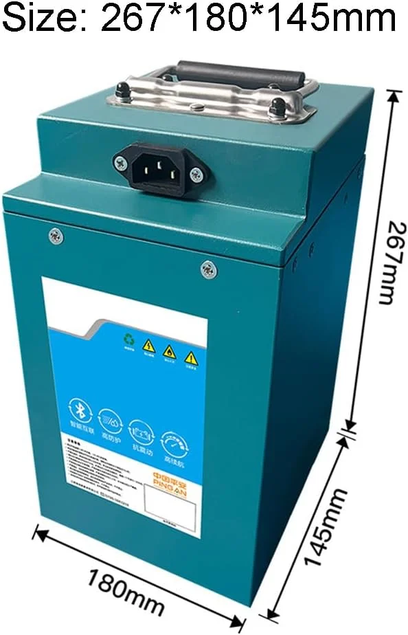 باطری موتور سیکلت برقی 60 ولت 20 آمپر ساعت، باطری لیتیوم آهن فسفات LiFePO4 72 ولت 20 آمپر ساعت به همراه شارژر برای موتور سیکلت و موتور برقی 0-1500 وات، 60 ولت، 20 آمپر ساعت