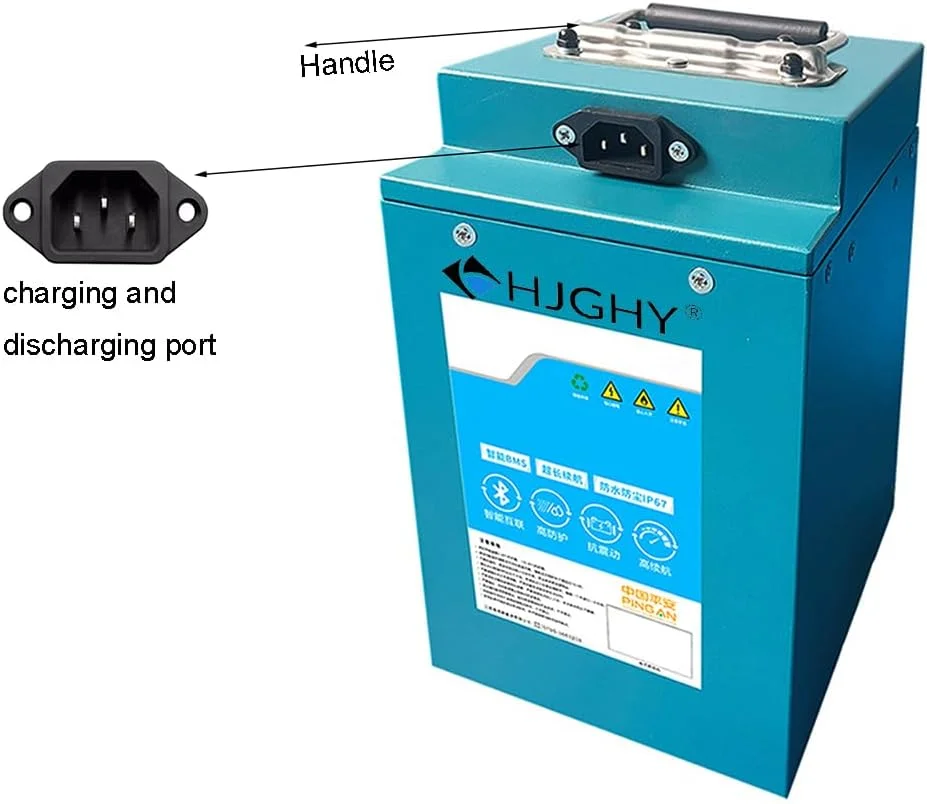 باطری موتور سیکلت برقی 60 ولت 20 آمپر ساعت، باطری لیتیوم آهن فسفات LiFePO4 72 ولت 20 آمپر ساعت به همراه شارژر برای موتور سیکلت و موتور برقی 0-1500 وات، 60 ولت، 20 آمپر ساعت