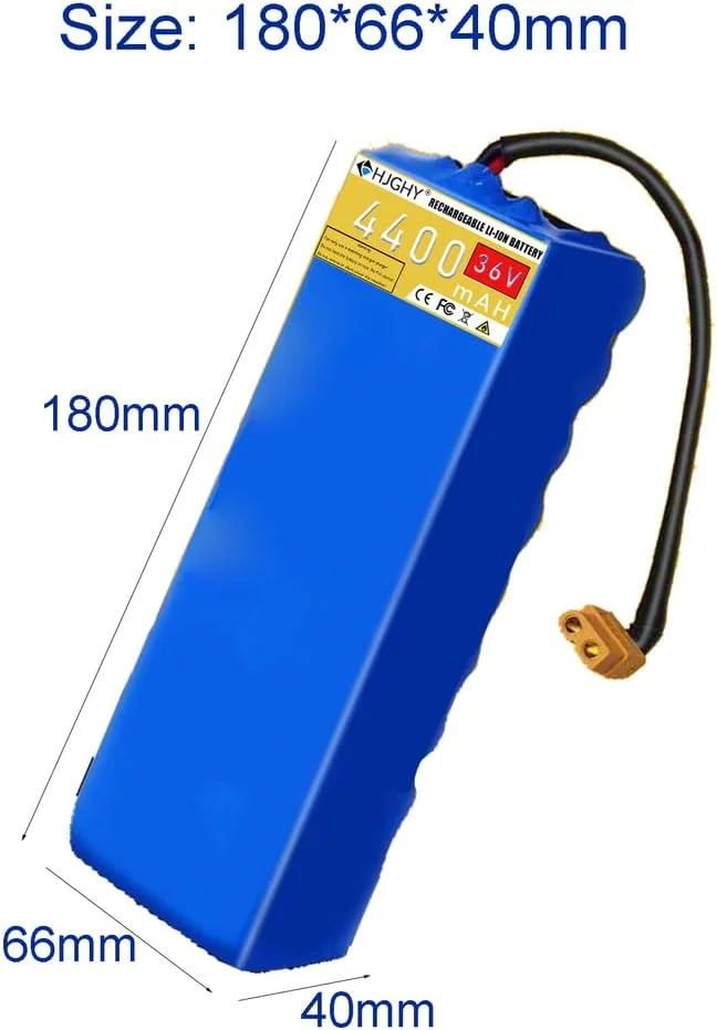 باتری لیتیوم یونی 36 ولت 4.4 آمپر ساعت برای اسکوتر برقی، باتری جایگزین 36 ولت 4400 میلی آمپر ساعت برای موتور خود بالانس 158.4 وات ساعت