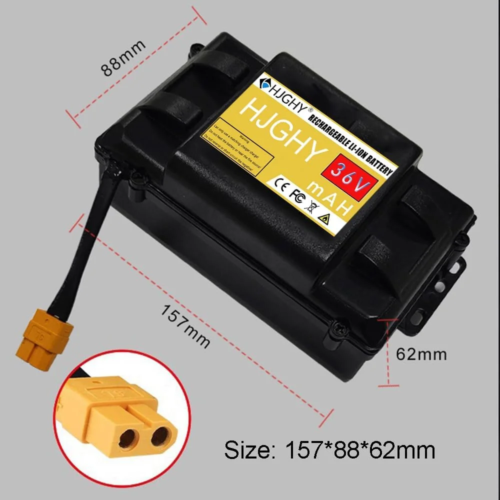 باتری لیتیومی 36 ولت اسکوتر برقی، مناسب برای تعویض باتری اسکوترهای خود بالانس و اسکوتر برقی، با ظرفیت‌های 2.4 آمپر ساعت، 2 آمپر ساعت، 3 آمپر ساعت، 4.4 آمپر ساعت، 4 آمپر ساعت، 5.2 آمپر ساعت، 6.4 آمپر ساعت و 6 آمپر ساعت