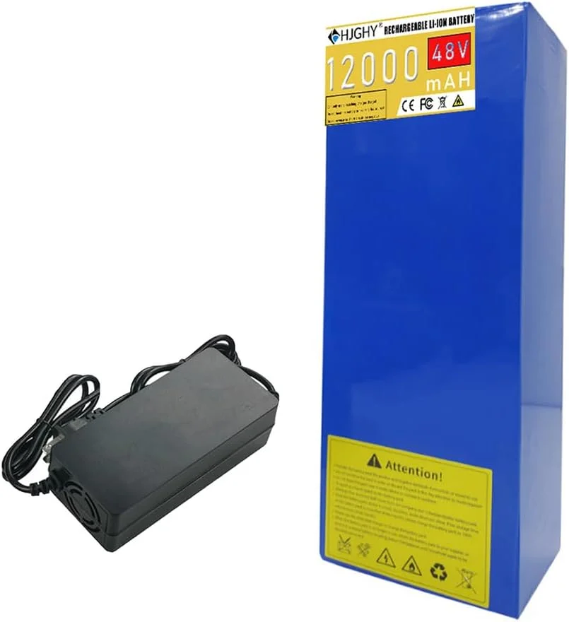 باطری لیتیومی 48 ولت 10 آمپر ساعت 12 آمپر ساعت 15 آمپر ساعت 18 آمپر ساعت 20 آمپر ساعت 4.5 آمپر ساعت 6 آمپر ساعت 8 آمپر ساعت برای دوچرخه برقی و اسکوتر، بسته باطری لیتیوم-یونی قابل شارژ برای موتور اسکوتر و دوچرخه برقی، 48 ولت، 12 آمپر ساعت