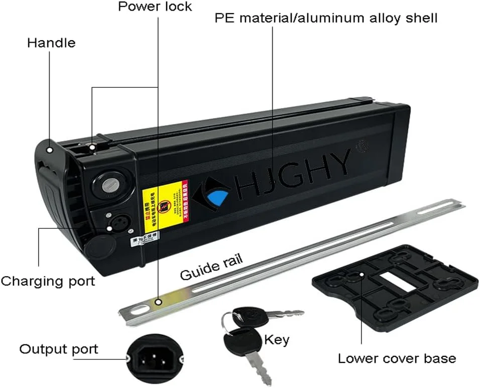 بسته باتری لیتیومی دوچرخه برقی 48 ولت، جایگزین باتری یون لیتیوم 48 ولت 6 آمپر ساعت، 8 آمپر ساعت، 10 آمپر ساعت، 12 آمپر ساعت، 15 آمپر ساعت، 20 آمپر ساعت، 25 آمپر ساعت، 30 آمپر ساعت، 35 آمپر ساعت برای موتور دوچرخه کوهستانی، 48 ولت، 6 آمپر ساعت