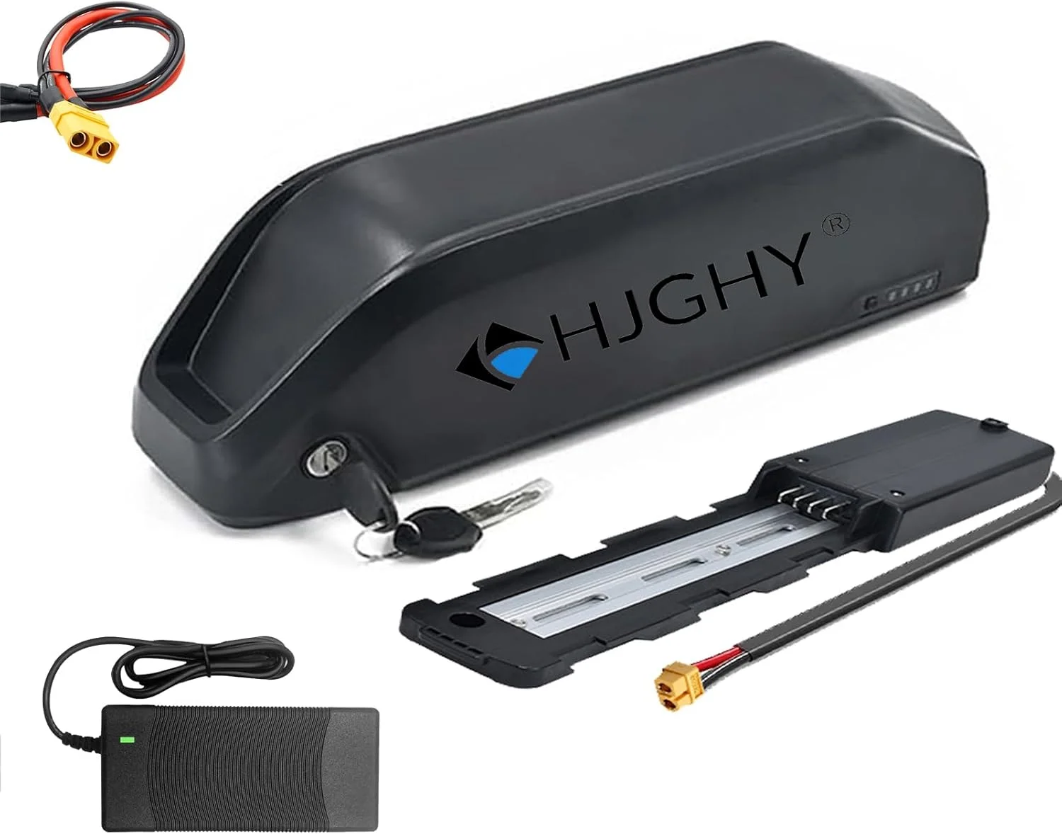 باتری لیتیوم یونی دانتیوب دوچرخه برقی 36 ولت 10.4 آمپر ساعت، 13 آمپر ساعت، 15 آمپر ساعت، 18.2 آمپر ساعت جایگزین باتری 48 ولت 10.4 آمپر ساعت، 13 آمپر ساعت، 15 آمپر ساعت دوچرخه برقی با شارژر برای موتور دوچرخه کوهستانی 0-750 وات، 36 ولت، 13 آمپر ساعت