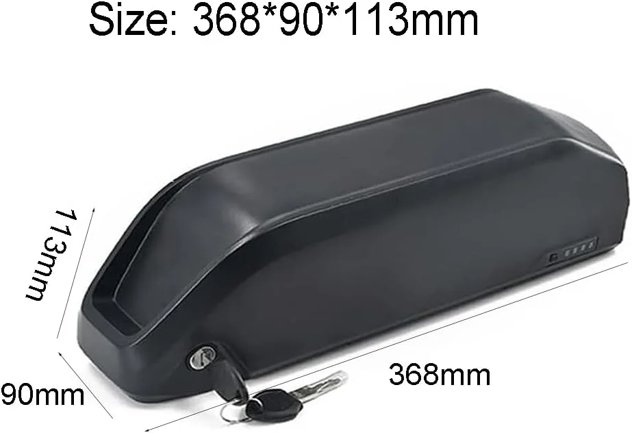 باتری لیتیوم یونی دانتیوب دوچرخه برقی 36 ولت 10.4 آمپر ساعت، 13 آمپر ساعت، 15 آمپر ساعت، 18.2 آمپر ساعت جایگزین باتری 48 ولت 10.4 آمپر ساعت، 13 آمپر ساعت، 15 آمپر ساعت دوچرخه برقی با شارژر برای موتور دوچرخه کوهستانی 0-750 وات، 36 ولت، 13 آمپر ساعت