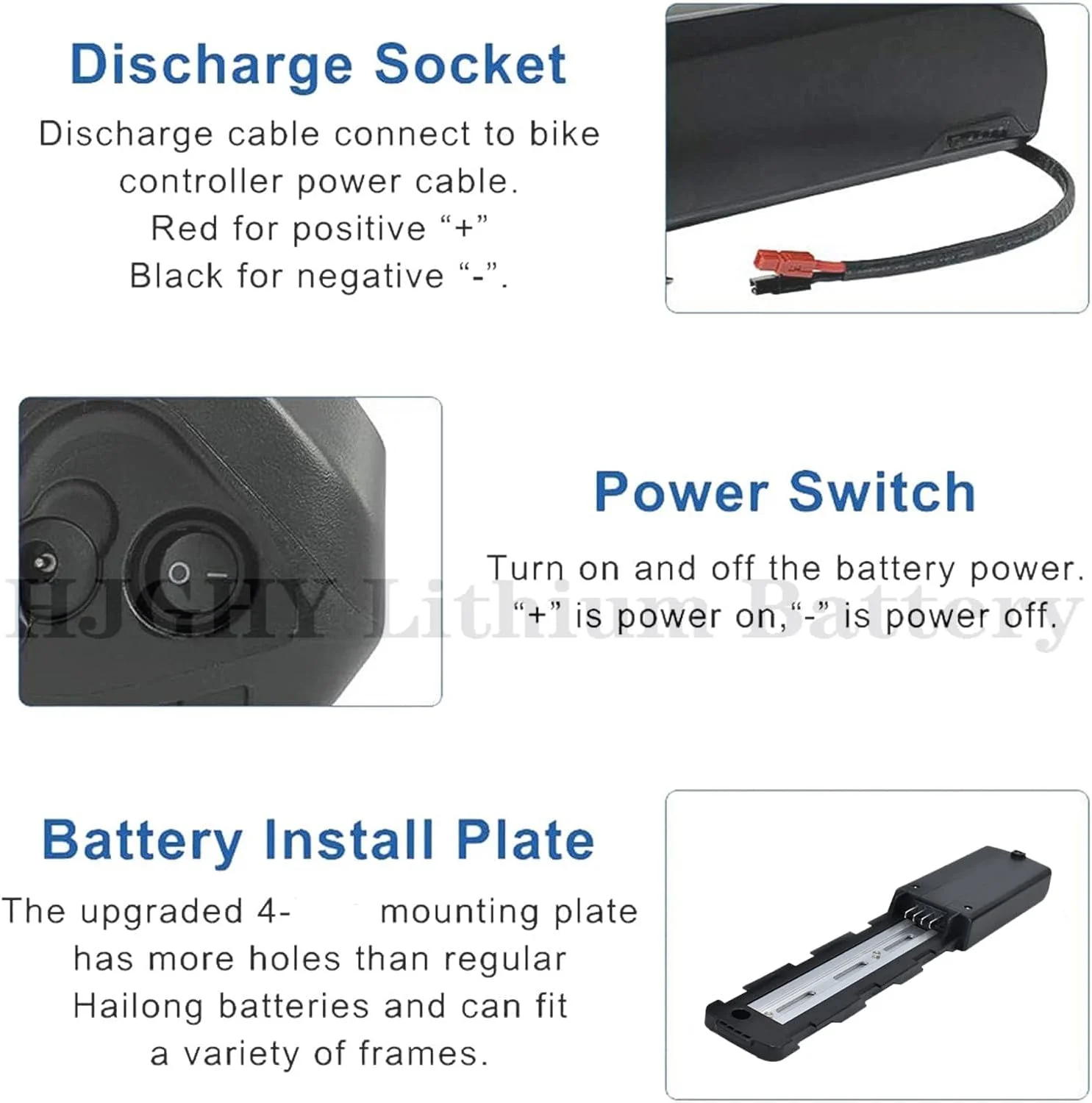 باتری لیتیوم یونی دانتیوب دوچرخه برقی 36 ولت 10.4 آمپر ساعت، 13 آمپر ساعت، 15 آمپر ساعت، 18.2 آمپر ساعت جایگزین باتری 48 ولت 10.4 آمپر ساعت، 13 آمپر ساعت، 15 آمپر ساعت دوچرخه برقی با شارژر برای موتور دوچرخه کوهستانی 0-750 وات، 36 ولت، 13 آمپر ساعت