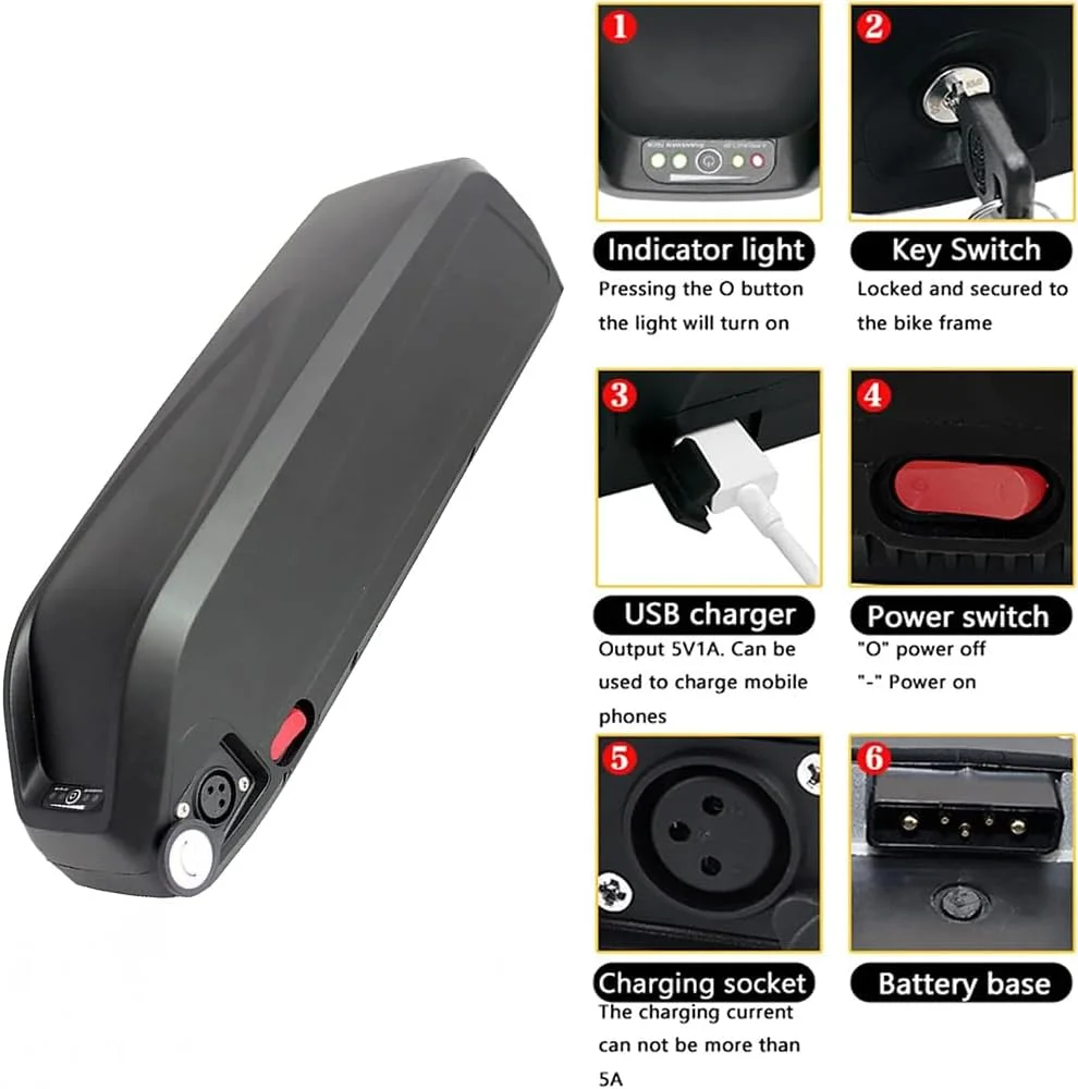 باتری لیتیوم یون 52 ولت برای دوچرخه برقی، باتری 52 ولت 10 آمپر ساعت، 15 آمپر ساعت، 18 آمپر ساعت، 20 آمپر ساعت، 25 آمپر ساعت به همراه برد محافظ BMS و شارژر برای موتورهای دوچرخه کوهستانی 0-1300 وات، X60، 52 ولت 20 آمپر ساعت