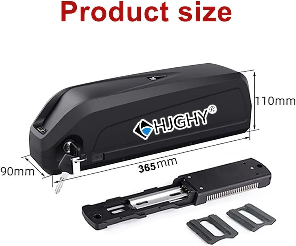 باتری لیتیوم-یونی 48 ولت 13 آمپر ساعت، 15 آمپر ساعت، 17.5 آمپر ساعت، 20 آمپر ساعت برای کیت های تبدیل موتور 620 وات - 960 وات، باتری های دوچرخه برقی 48 ولت با کلید