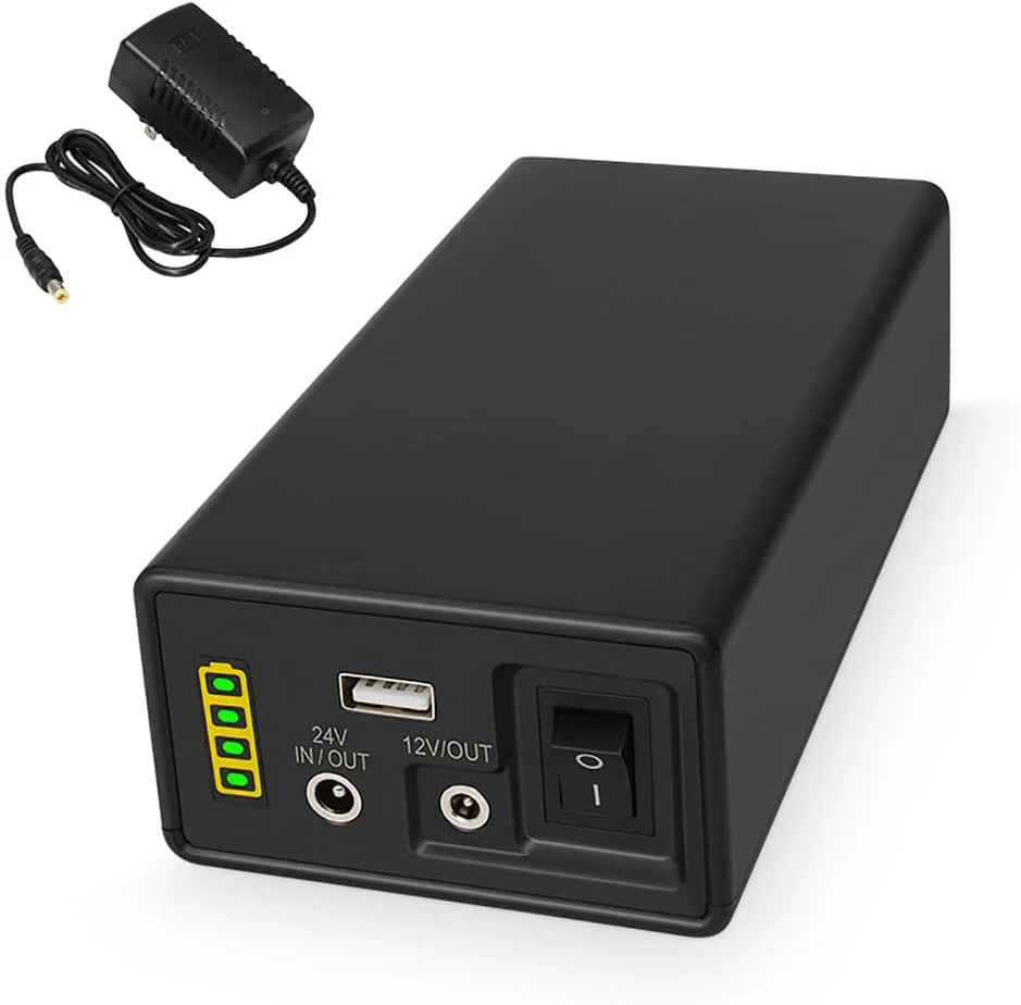 بسته باتری لیتیوم یون 24 ولت 28000mAh 28000mAh 35000mAh 44800mAh پاوربانک قابل حمل با خروجی های متعدد DC و USB برای تجهیزات نظارتی, 24v44800mah