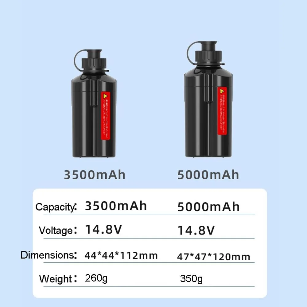 باتری لیتیومی 14.8 ولت با ظرفیت 3500mAh 5000mAh 7000mAh 10000mAh برای چرخ ماهیگیری، باتری وینچ برقی 14.8 ولت به همراه شارژر، باتری میله ماهیگیری