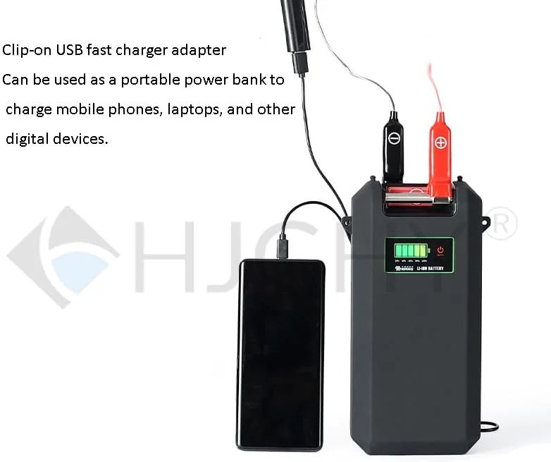 باتری لیتیومی وینچ برقی 14.8 ولت 7500 میلی آمپر ساعت، 10000 میلی آمپر ساعت، 15000 میلی آمپر ساعت، 20000 میلی آمپر ساعت، باتری لیتیومی چرخ ماهیگیری 14.4 ولت 14.8 ولت با نشانگر قدرت و شارژر، باتری میله ماهیگیری