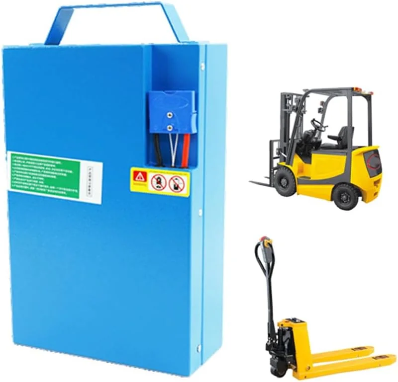 باتری لیتیوم آهن فسفات 48 ولت 20 آمپر ساعت برای لیفتراک برقی، پالت تراک برقی، و کامیون لجستیک انبار، مناسب موتورهای 500 تا 1000 وات به همراه دستگیره