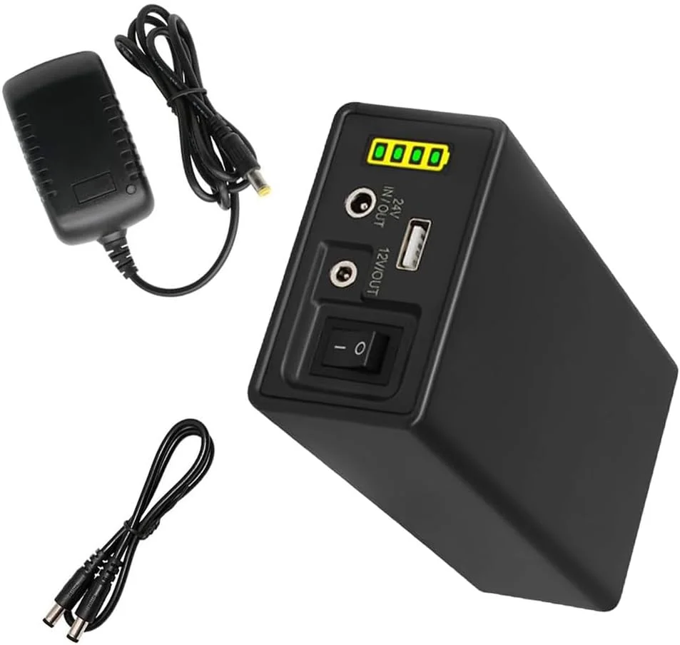 باتری لیتیوم یونی 24 ولت 28000mAh 30800mAh 35000mAh 44800mAh باتری قابل تعویض با درگاه خروجی DC و USB برای نوار نور LED / دوربین مداربسته و غیره