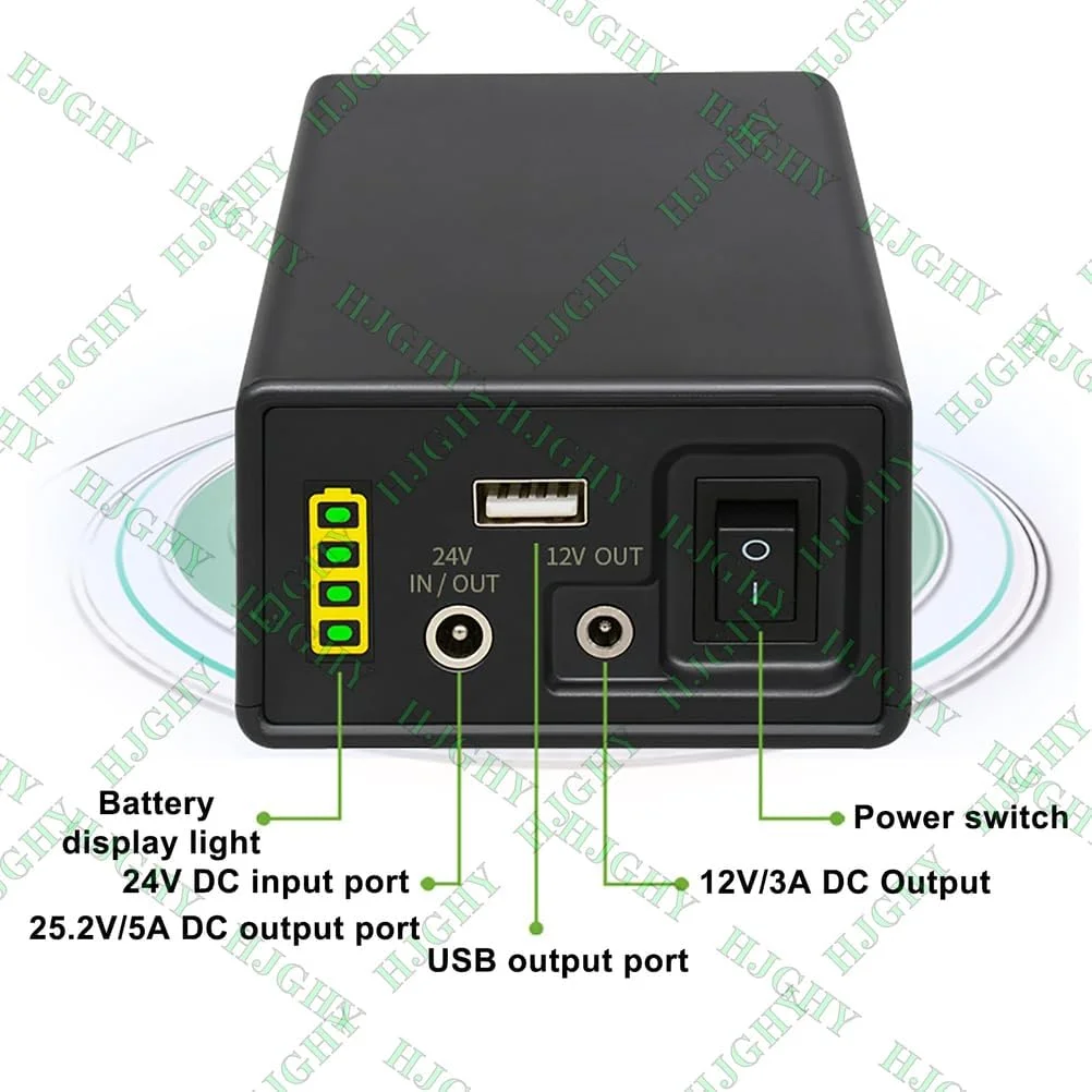 باتری لیتیوم یونی 24 ولت 28000mAh 30800mAh 35000mAh 44800mAh باتری قابل تعویض با درگاه خروجی DC و USB برای نوار نور LED / دوربین مداربسته و غیره باتری لیتیوم یونی 24 ولت 28000mAh 30800mAh 35000mAh 44800mAh باتری قابل تعویض با درگاه خروجی DC و USB برای نوار نور LED / دوربین مداربسته و غیره