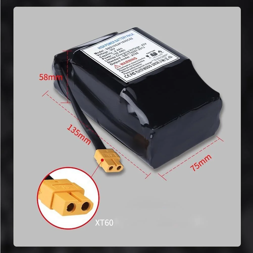 بسته باتری اسکوتر برقی 36 ولت 4.4 آمپر ساعت، 4400 میلی آمپر ساعت با BMS و XT60 برای کیت موتور اسکوتر تاشو 158.4 وات ساعت