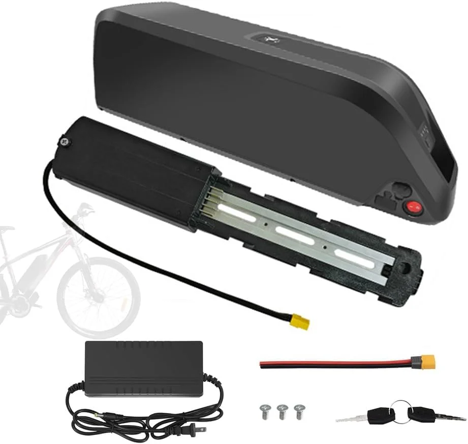 باتری دانتیوب ۲۴ ولت ۱۰ آمپر ساعت، ۱۳ آمپر ساعت، ۱۵ آمپر ساعت، ۱۷.۵ آمپر ساعت، ۲۰ آمپر ساعت ۳۶ ولت ۴۸ ولت ۱۰ آمپر ساعت، ۱۳ آمپر ساعت، ۱۵ آمپر ساعت، ۲۰ آمپر ساعت لیتیوم یون برای دوچرخه های برقی چرخ پهن به همراه صفحه ۵ پین، ۲۴ ولت، ۱۵ آمپر ساعت