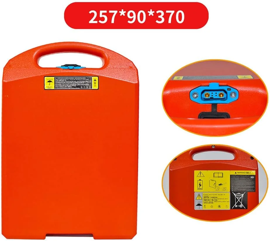 باطری لیتیوم آهن فسفات 24 ولت 20 آمپر ساعت 30 آمپر ساعت 40 آمپر ساعت و 48 ولت 15 آمپر ساعت 20 آمپر ساعت برای لیفتراک برقی و پالت تراک برقی به همراه دسته برای موتور 0-1000 وات، 48 ولت 20 آمپر ساعت