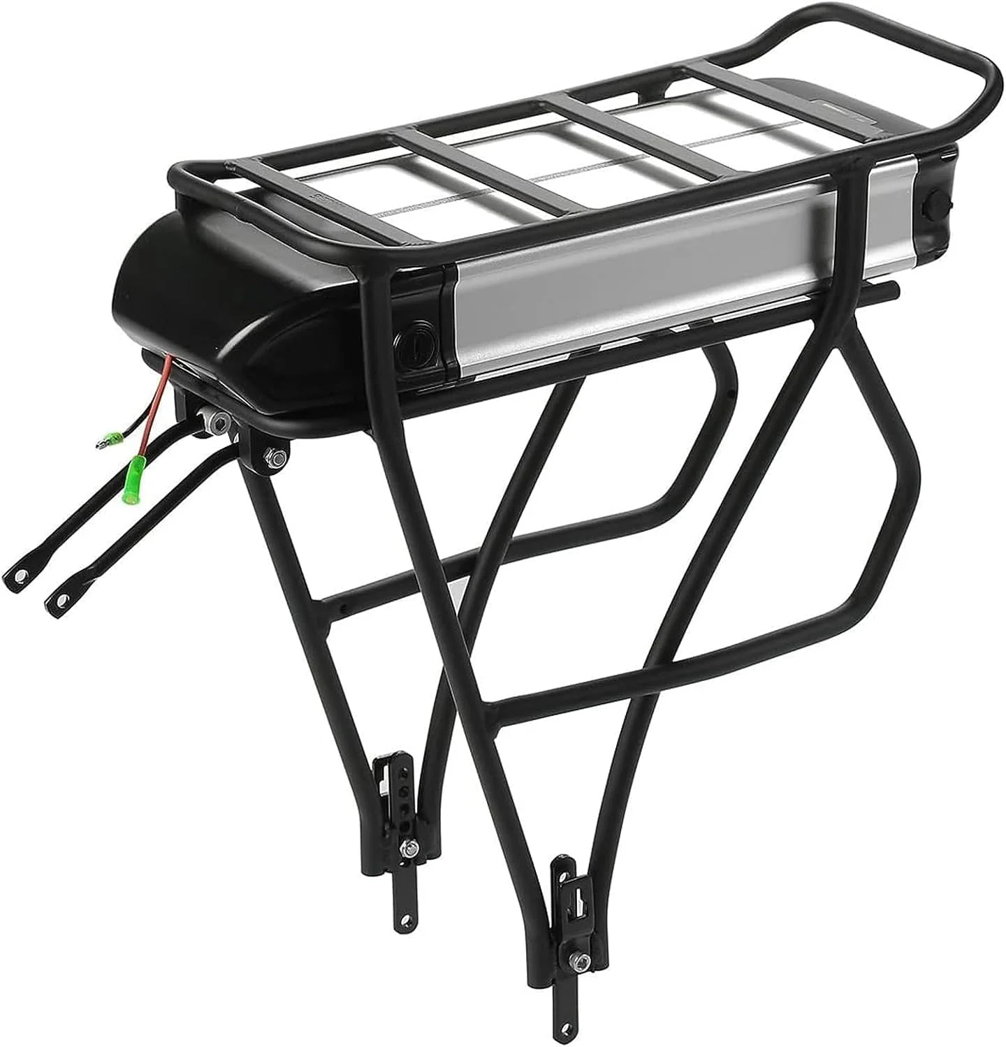 باطری لیتیومی 36 ولت 48 ولت برای دوچرخه برقی، قابل نصب روی باربند، 12 آمپر ساعت 15 آمپر ساعت 18 آمپر ساعت، مناسب موتورهای 850 وات 650 وات 500 وات 250 وات دوچرخه کوهستان، همراه با باربند، 36V12Ah