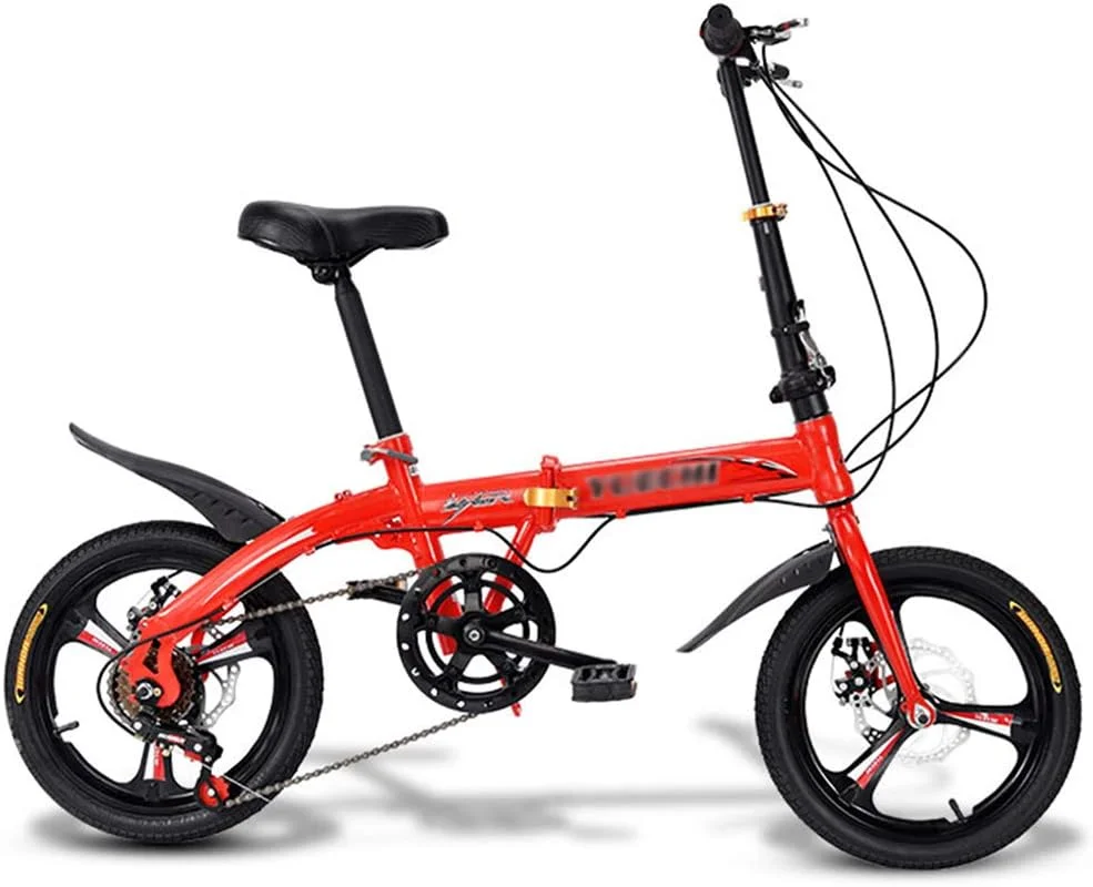 دوچرخه تاشو 16 اینچی شیک و ساده مناسب آقایان و بانوان، 6 سرعته با ترمز دیسکی دوبل و فریم فولادی کربنی دوچرخه تاشو 16 اینچی شیک و ساده مناسب آقایان و بانوان، 6 سرعته با ترمز دیسکی دوبل و فریم فولادی کربنی