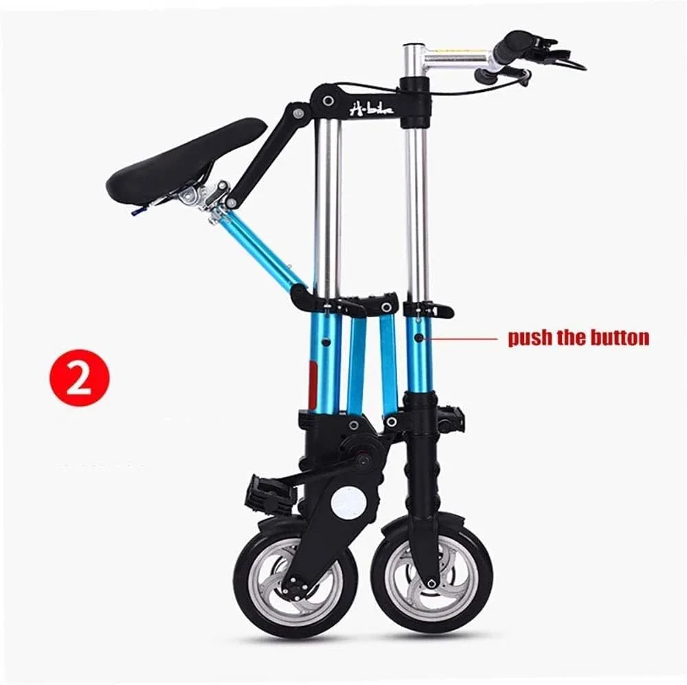 دوچرخه تاشو کوچک و سبک وزن با طراحی ساده، مناسب دانش‌آموزان، قابل تنظیم، دوچرخه شهری با فریم آلومینیومی، مناسب سفر و فضای باز برای آقایان و بانوان، چرخ بادی 10 اینچی