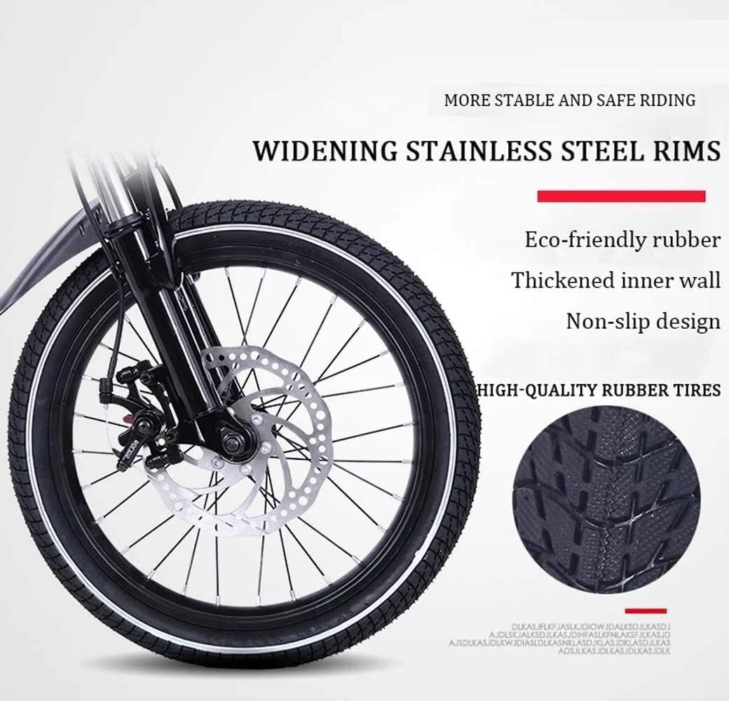 دوچرخه تاشو ساده و مد روز، سرعت متغیر، ترمز دیسکی دوبل، سیستم تعلیق کامل، ضد لغزش، مناسب بزرگسالان، دانش آموزان و کودکان، قابل حمل، رنگ های متنوع - سایز 14 اینچ / 16 اینچ (رنگ: سبز، سایز: 16 اینچ) دوچرخه تاشو ساده و مد روز، سرعت متغیر، ترمز دیسکی دوبل، سیستم تعلیق کامل، ضد لغزش، مناسب بزرگسالان، دانش آموزان و کودکان، قابل حمل، رنگ های متنوع - سایز 14 اینچ / 16 اینچ (رنگ: سبز، سایز: 16 اینچ)