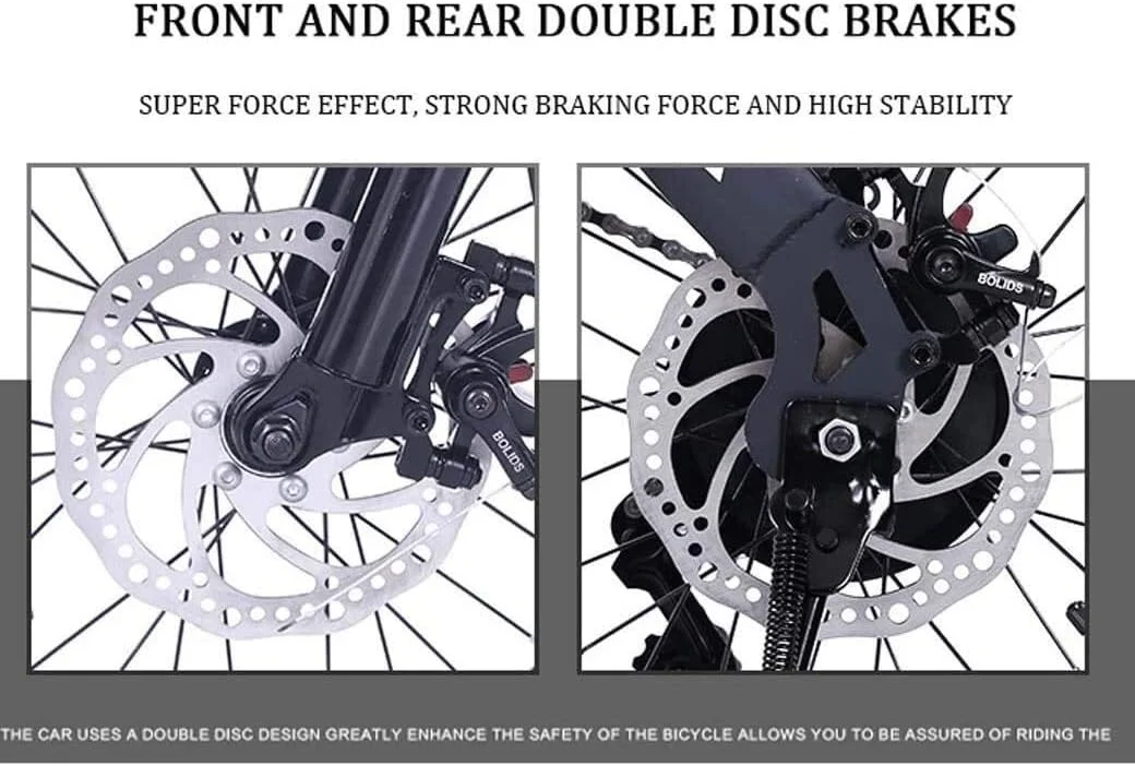 دوچرخه تاشو ساده و مد روز، سرعت متغیر، ترمز دیسکی دوبل، سیستم تعلیق کامل، ضد لغزش، مناسب بزرگسالان، دانش آموزان و کودکان، قابل حمل، در رنگ های متنوع - سایز 14 اینچ / 16 اینچ (رنگ: سفید، سایز: 16 اینچ)