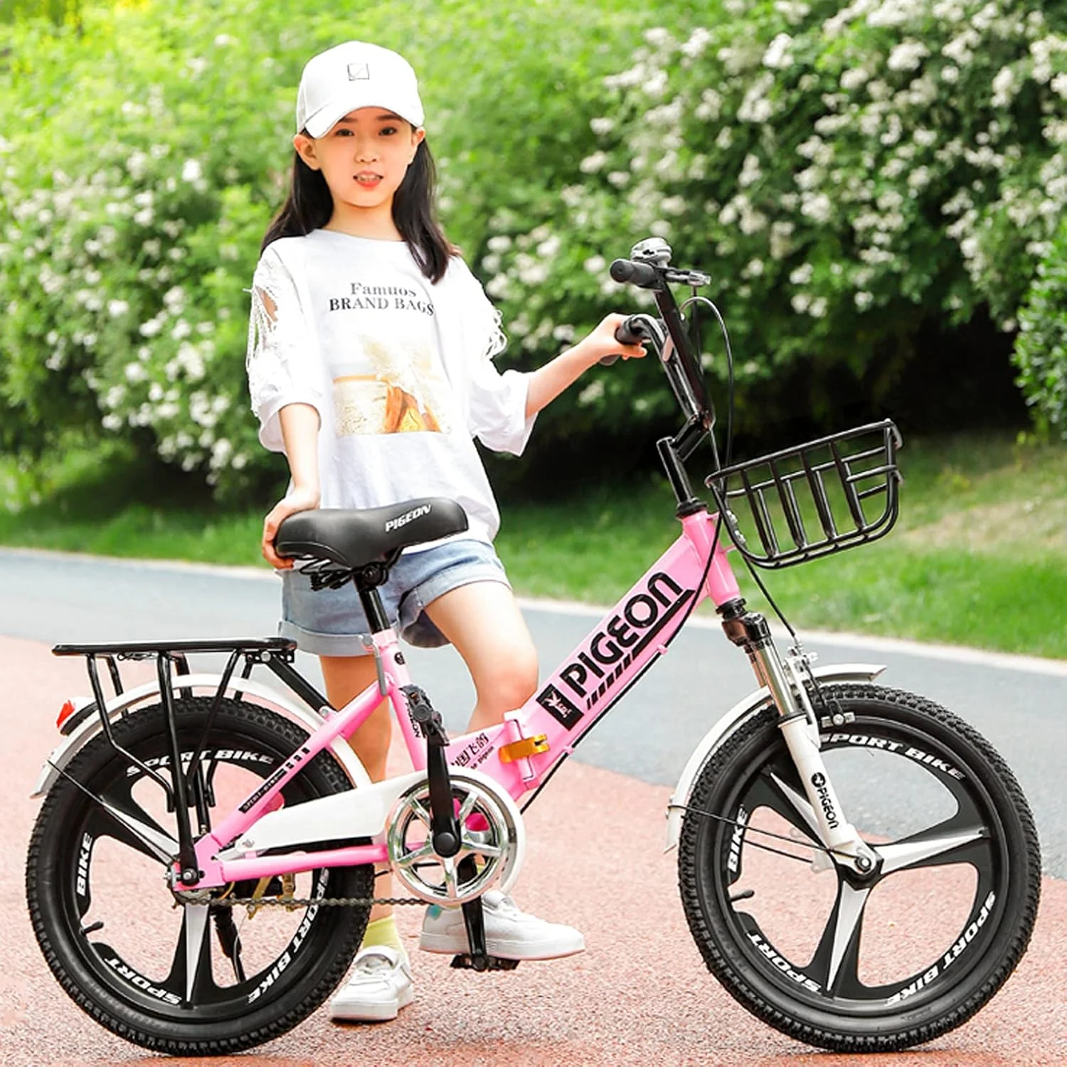 دوچرخه تاشو ساده و شیک برای بزرگسالان، آقایان و بانوان، دوچرخه تاشو کوچک و جمع و جور برای دانش آموزان، کارمندان اداری، شهری، با فریم تاشو فولادی با استحکام کششی بالا، دارای صندلی عقب و سبد