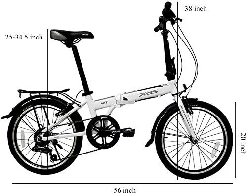 دوچرخه تاشو ساده و مد روز، دوچرخه تاشو بزرگسالان 20 اینچی با 6 دنده، آلیاژ آلومینیوم، دوچرخه شهری سبک وزن و قابل حمل با گلگیر جلو و عقب