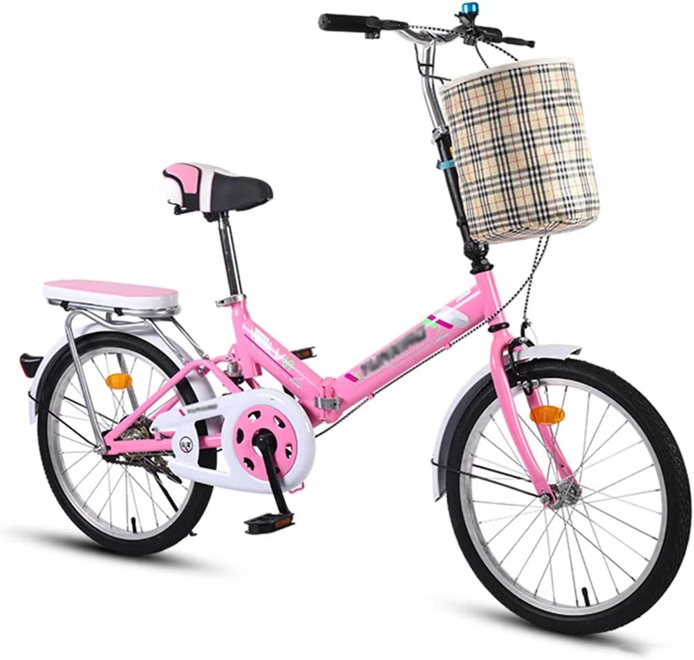 دوچرخه تاشو ساده و شیک با براکت، مینی دوچرخه قابل حمل، فوق سبک، شهری، کوچک، دانشجویی، مردانه، زنانه، کروز، سایز ۱۶ اینچ / ۲۰ اینچ