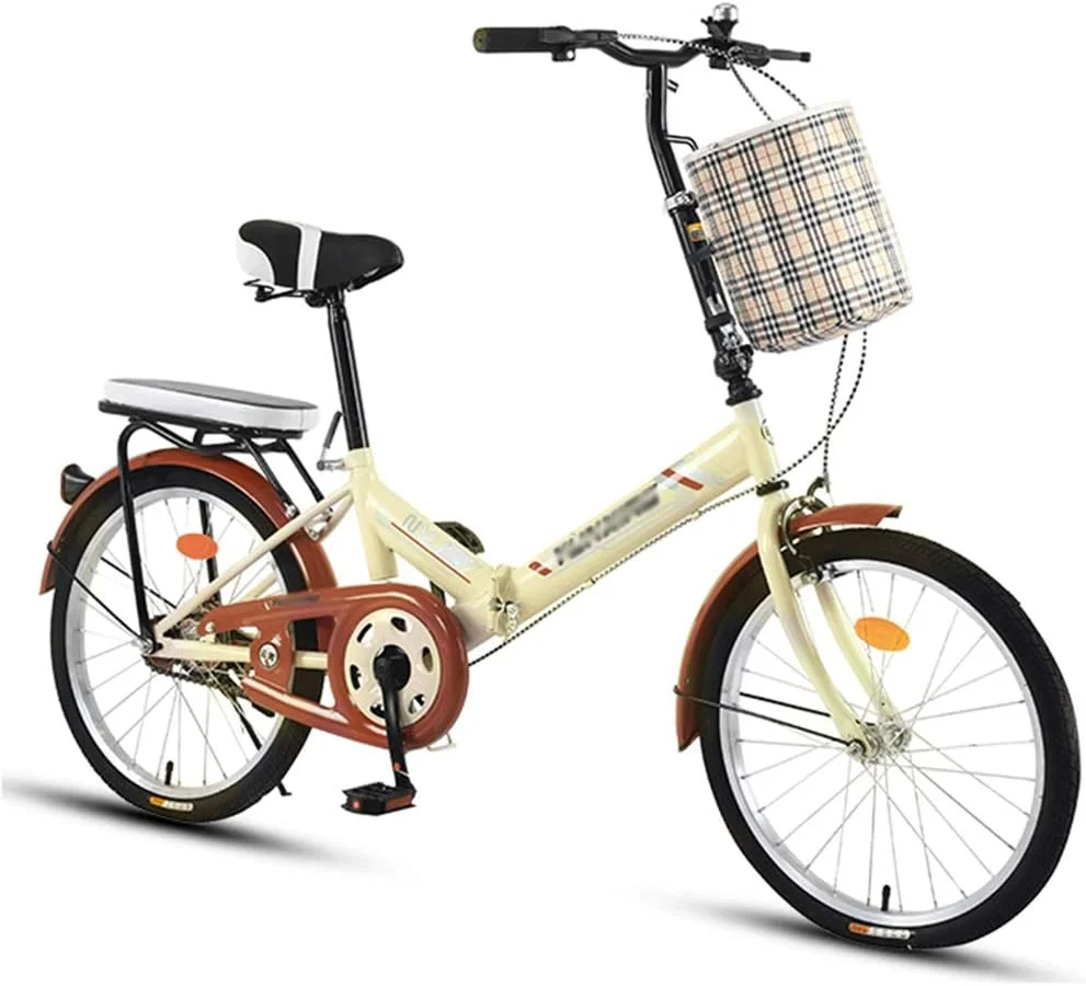 دوچرخه تاشو ساده و شیک با پایه، مینی دوچرخه قابل حمل، دوچرخه شهری فوق سبک، دوچرخه کوچک دانشجویی مردانه، دوچرخه کروز زنانه 16 اینچ / 20 اینچ