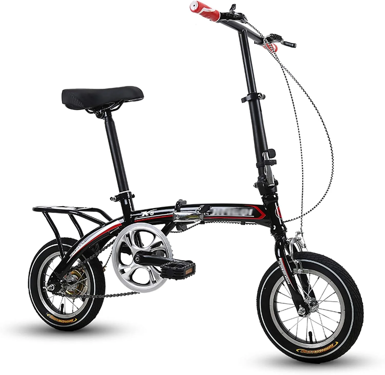 دوچرخه تاشو ساده و شیک 12 اینچی دانشجویی بزرگسال، دوچرخه تاشو جمع و جور مینی سبک وزن برای رفتن به محل کار یا مدرسه