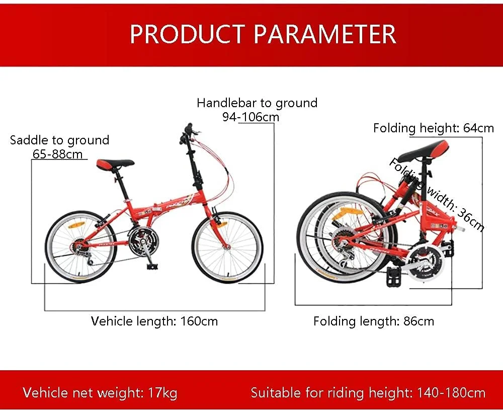 دوچرخه تاشو ساده و شیک 20 اینچی با فریم فولادی کربنی، مناسب برای آقایان و بانوان، 7 دنده متغیر، مناسب تردد شهری دوچرخه تاشو ساده و شیک 20 اینچی با فریم فولادی کربنی، مناسب برای آقایان و بانوان، 7 دنده متغیر، مناسب تردد شهری