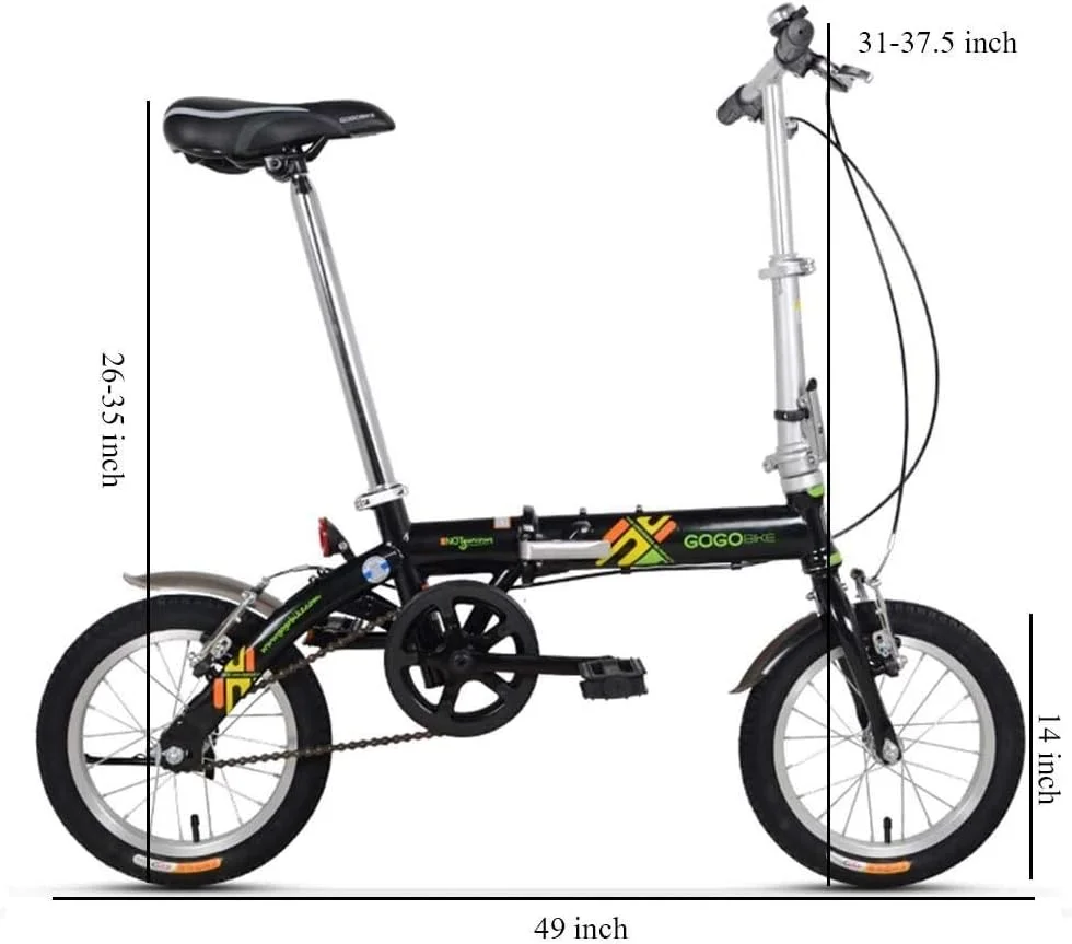 دوچرخه تاشو ساده و شیک مناسب بزرگسالان، دوچرخه تاشو تک سرعته مناسب کودکان و نوجوانان، دوچرخه سبک و قابل حمل مینی با فریم تقویت شده 14 اینچی، مناسب رفت و آمد (رنگ: مشکی) دوچرخه تاشو ساده و شیک مناسب بزرگسالان، دوچرخه تاشو تک سرعته مناسب کودکان و نوجوانان، دوچرخه سبک و قابل حمل مینی با فریم تقویت شده 14 اینچی، مناسب رفت و آمد (رنگ: مشکی)
